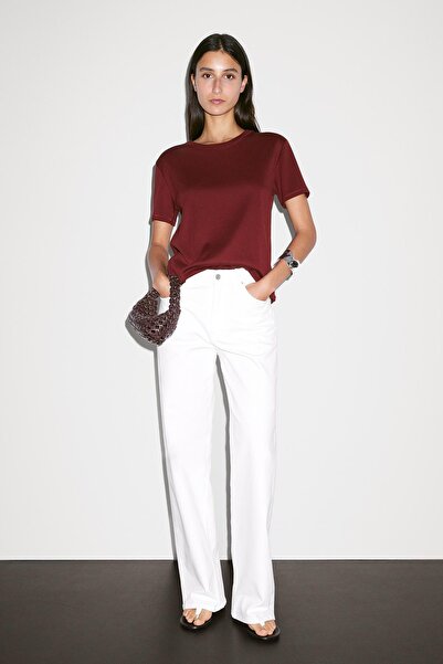 Massimo Dutti %100 pamuklu ve kısa kollu t-shirt