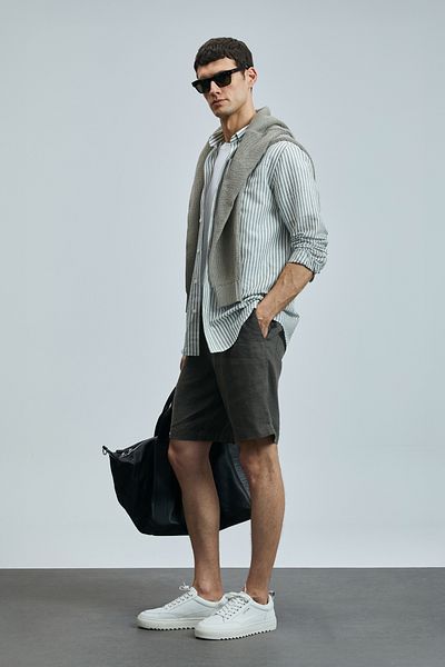 Lufian Peler Sports Men's Chino Shorts Slim Fit Khaki