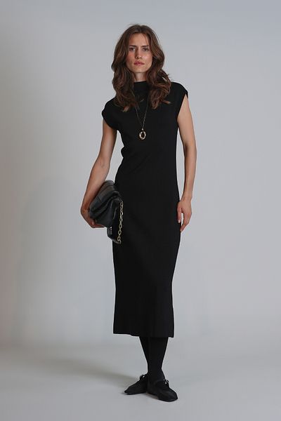 Lufian Γυναικείο φόρεμα Annabel Black Regular Fit