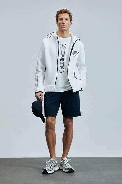 Lufian Ανδρικό σορτς φόρμα Navy Blue Medicated