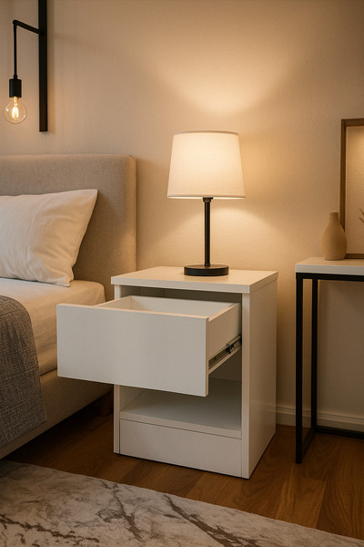 Home ARYA Tek çekmeceli GİZLİ BÖLMELİ Komodin 45*50*38