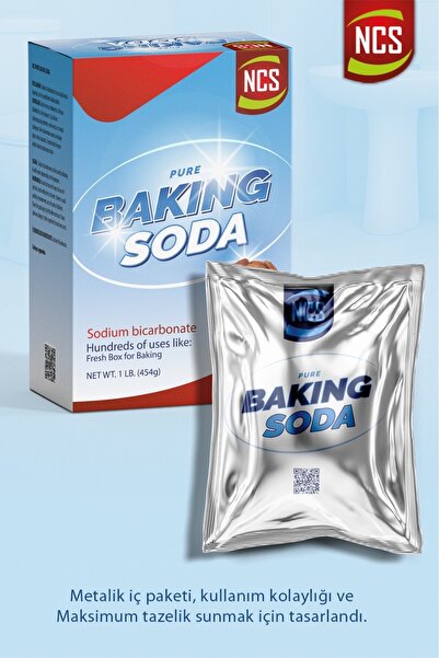 NCS Baking Soda 454 gr (İNGİLİZ KARBONATI) Sodyum Bikarbonat Yenilebilir Içilebilir