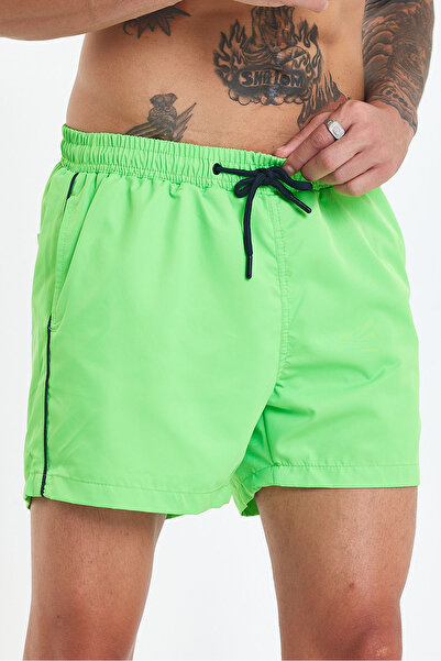 İLKCET MODA Ριγέ Κανονικό Αρσενικό 1ο Ποιοτικό Σορτς Θάλασσας