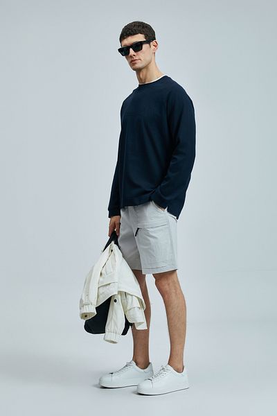 Lufian Erdem Men's Sports Shorts Regular Fit Stone