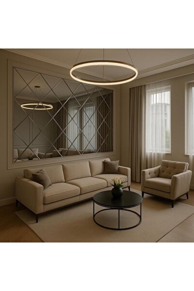 aynagaleri Beyaz Baklava Ayna 180 x 135