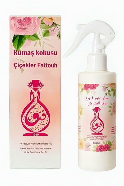 FATTOUH Oda Ve Kumaş Spreyi (ÇİÇEK KOKUSU) Gül, Yasemin, Lavanta, Zambak Gibi...