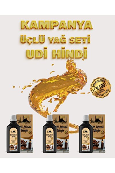 Tarihi SultanAhmet Baharatçısı Saf Udi Hindi Yağı 3x100 ml | Soğuk Sıkım Doğal Yağ | Katkısız Özel Üretim