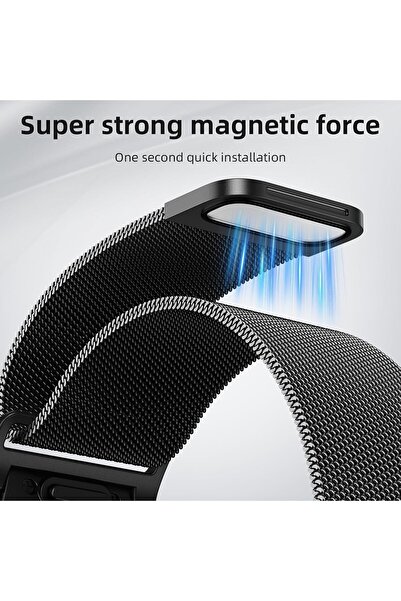 Novatis Samsung Galaxy Watch 4/5/6/7/FE/40/40/44 Classic 42/43/46/47mm Uyumlu 20mm Metal Paslanmaz Kordon