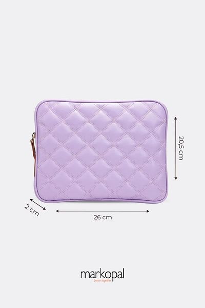 MORCA Unisex iPad Air iPad Pro & Matepad & Galaxy Tablet Case 11" Leather Quilted -Lilac