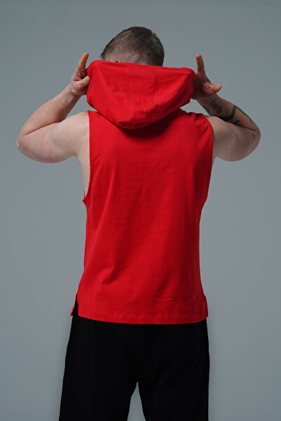 George Phoenix Pure Comfort - Kırmızı Rahat Kesim Kapüşonlu Erkek Spor Atleti