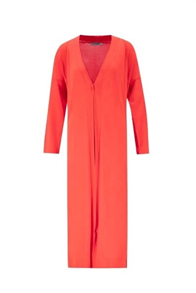 Armine Basic Uzun Hırka 24kd2003 Kırmızı