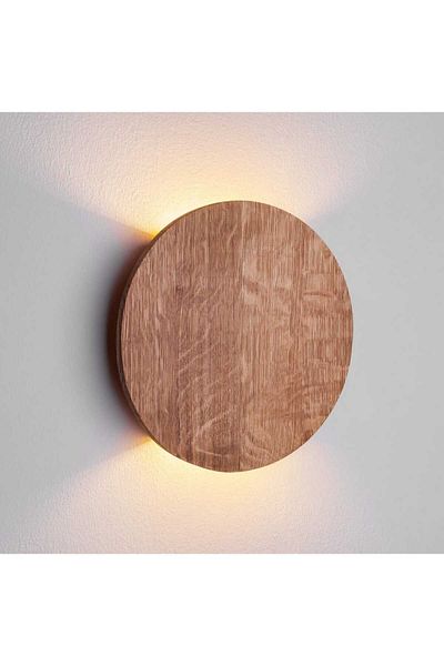 Aysem Wood Wooden Living Room Lamp with Double-Way Reflection Design - Cafe Hotel Wall Sconce Chandelier Night Light