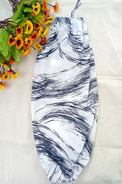 Emtory Home Navy Blue Marble Pattern Organizer Λινά Διπλή Ελαστική Θήκη Τσάντας - Organizer Κουζίνας