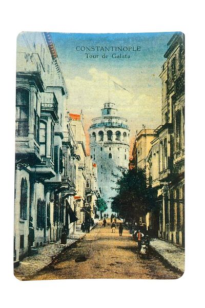 GALATA GIFT Θέμα Κωνσταντινούπολη, Νοσταλγικό, Kraft, Κάρτα, Καρτ ποστάλ, Καρτ ποστάλ, 16*11cm Γκρι