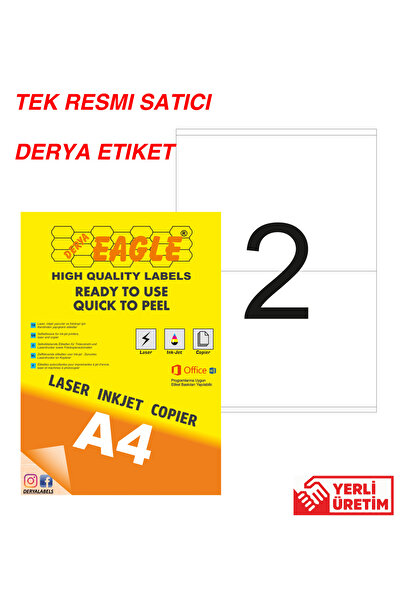 Derya Eagle Ac4067 210x143mm Etichetă autoadezivă A4 cu laser/lazer