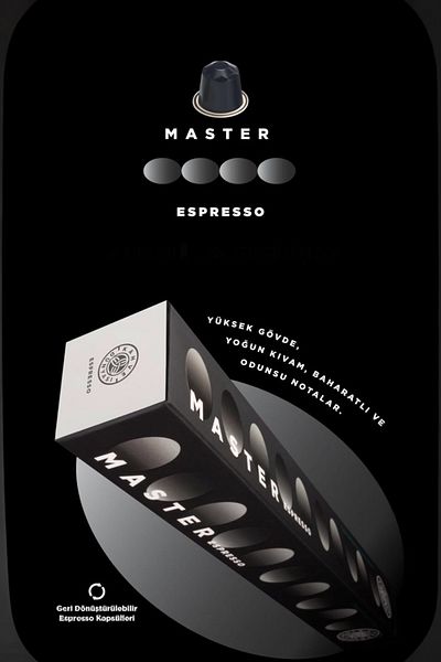 Kahve Dünyası Espresso Capsule Coffee Box of 10 |   Intense Flavor |   Compatible with All Capsule Coffee Machines