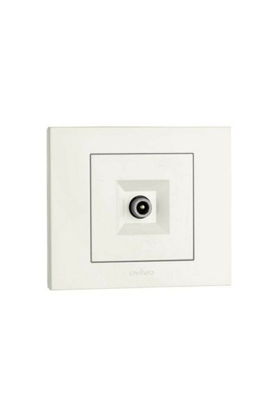 OVİVO Ovivo Grano White TV Socket with F Connector Frame Included