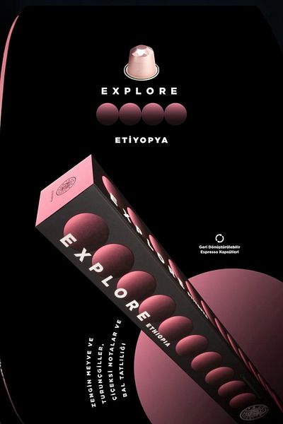 Kahve Dünyası Ethiopian Capsule Coffee 10 Box |   Compatible with All Capsule Coffee Machines