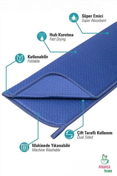 nisanca home Microfiber Dish Drying Mat Countertop Drying Towel Drying Cloth Super Absorbent Dish Rack