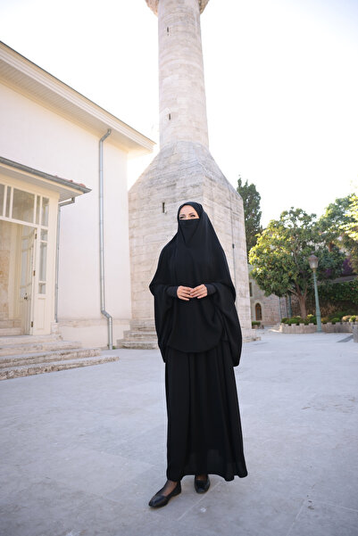 KADEEM İğneli Gizli Peçeli Çarşaf-ı Şerif 5006 Manşetli