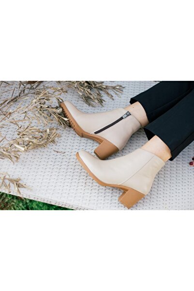 İnci Topuk Hakiki Deri | Topuklu Kadın Bot