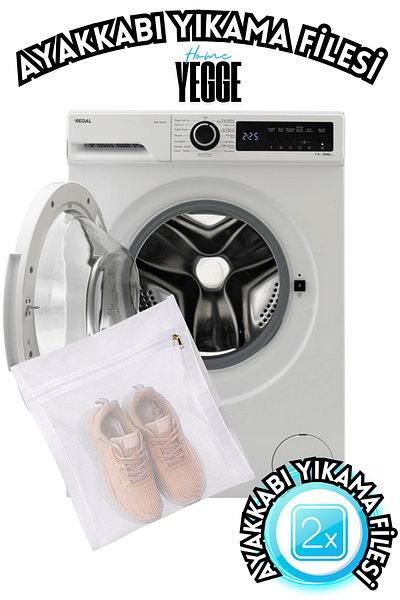 YEGGE 2 Pieces of Zippered Shoe Washing Net Premium Series Set of 2 Economical Washing Nets
