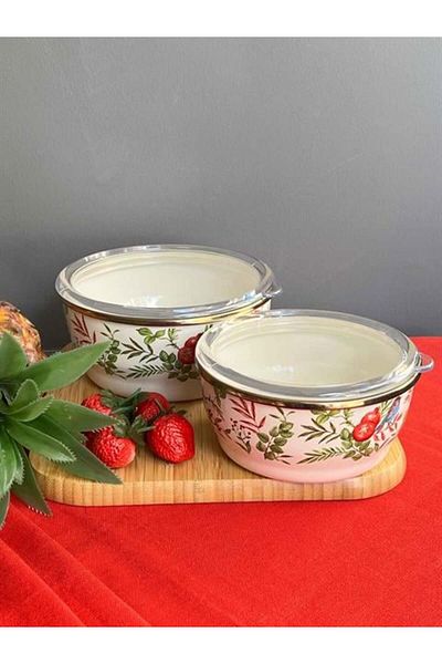 ROSSEV Enameled Riva 2-Piece Storage Container