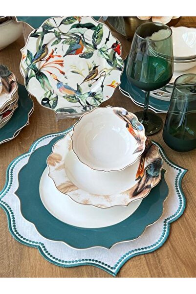 Pink&More Yemek Takımı Green Amazon 24 Parça 6 Kişilik