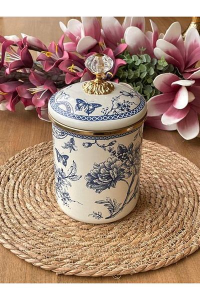 ROSSEV Blue Enamel Jar-15 Cm
