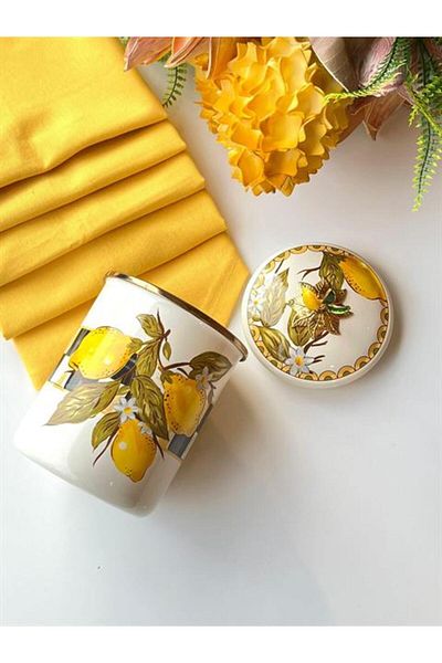 ROSSEV Amarillo Enameled Jar 15 Cm