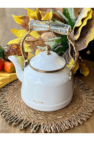 ROSSEV White Pearl Emaye Kettle