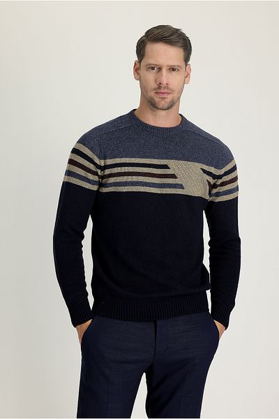 Kiğılı Pulover de tricotaj cu model, fără sudură, slim fit