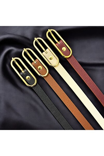 imran kemer 4-Piece Opportunity Product Gold Buckle Thin Women's Belt,, Shirt...