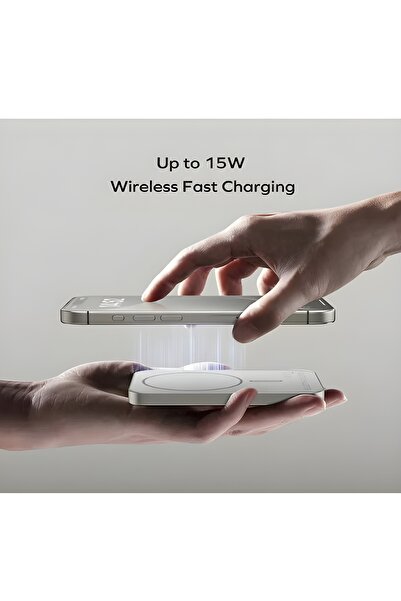 Zoom Plus باور بانك لاسلكي ماج سيف بسعة 5000 مللي أمبير مع شحن سريع بقوة 15 وات