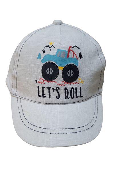 Kitti Baby Boy Hat Cute Cartoon Pattern Cotton Adjustable Sun Hat 46-48cm