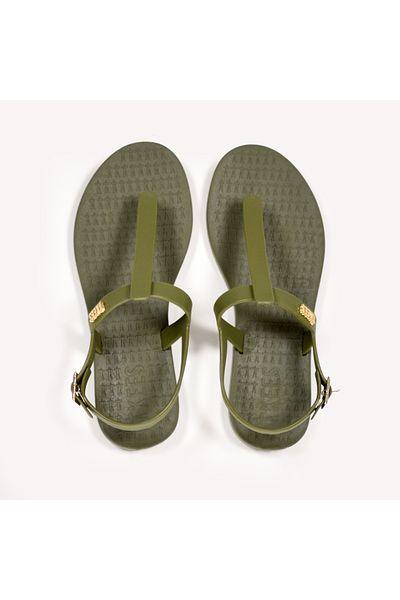Tkees Women's Khaki Flip Flops Beach Sandals Tk-P106