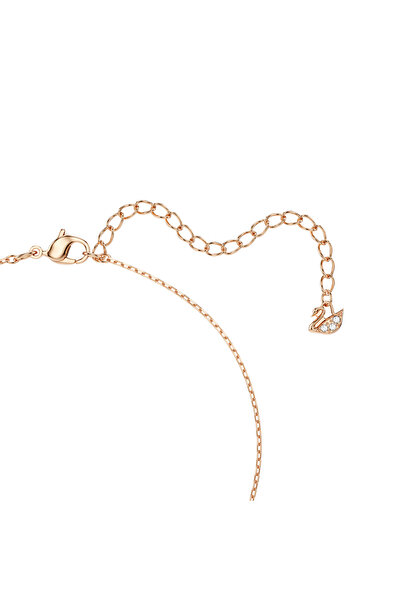 Swarovski Una Kolye, Yonca, Pembe, Pembe altın rengi kaplama