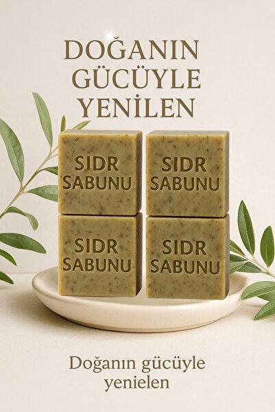 BİZİMHEKİM ŞİFA EVİ %100 Doğal Sidr Sabunu 500gr (4 ADET) – El Yapımı, Arabistan Kirazı Özlü, Manevi Temizlik