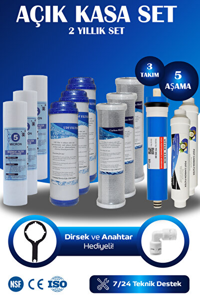 WaterMelon Açık Kasa Su Arıtma Cihazı Uyumlu 80 Gpd Süper Membran 5 Aşamalı Ç...