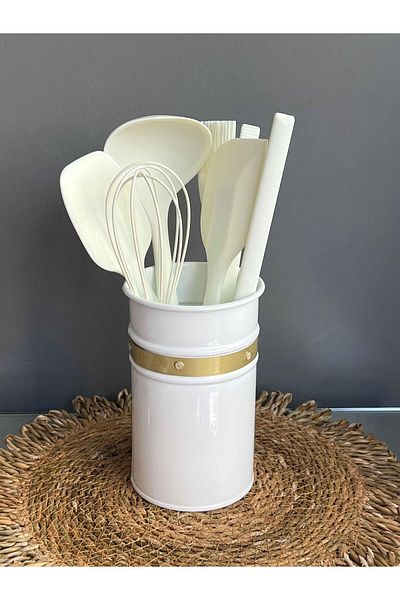 ROSSEV 7 Piece Cream Silicone Serving Set