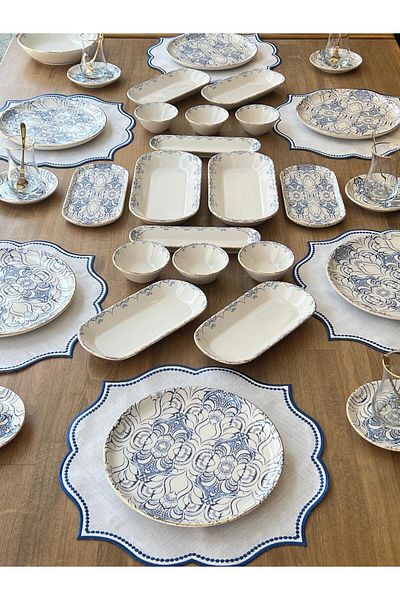 ROSSEV Etnich Breakfast Set - 47 Pieces, 6 Person