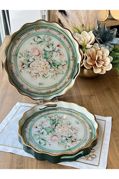 ROSSEV مجموعة جولي مكونة من 2 صينية خشبية