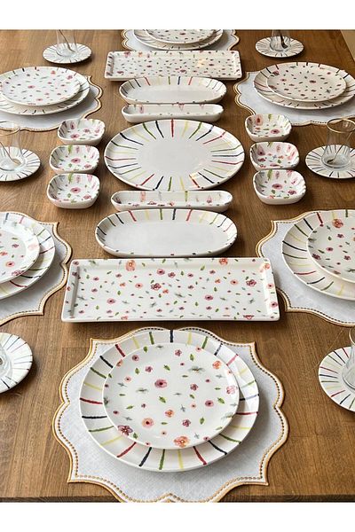 ROSSEV Breakfast Set Vega 49 Pieces for 6 People