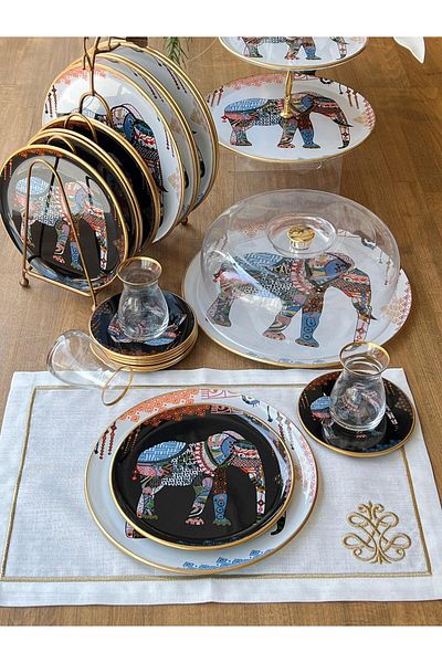 ROSSEV Elephant 28 Pieces Tea Time