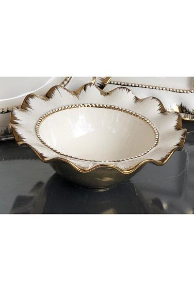 ROSSEV Salad Bowl Round Gold 28 Cm