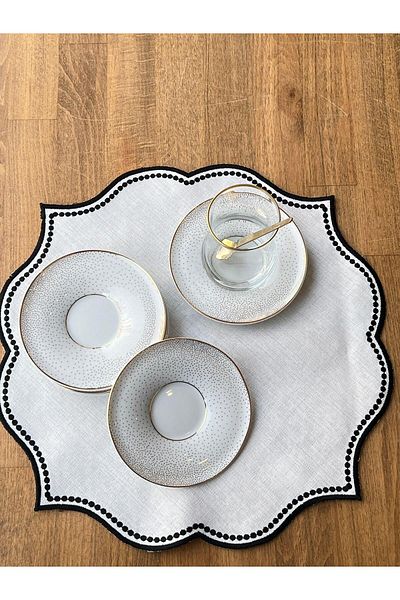 ROSSEV Modern White 6-Piece Tea Plate