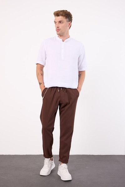 İLKCET MODA Ελαφρύ καφέ, χαλαρή εποχιακή παντελόνι Jogger