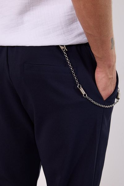 İLKCET MODA Μπλε Navy Light Loose Cut Εποχιακό παντελόνι Jogger