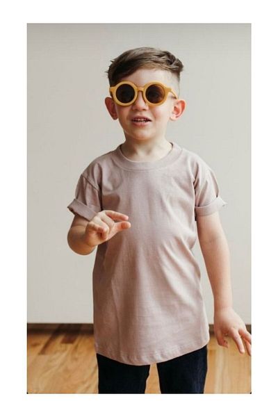 MACERATİ Scandinavian 0-10 Years Old Children's Sun Glasses Uv400 Certified Mustard Glasses