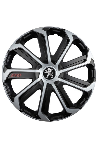 Autohelix MSA Set de 4 capace de roți pentru Peugeot, model Evo, R16, PEUGEOT